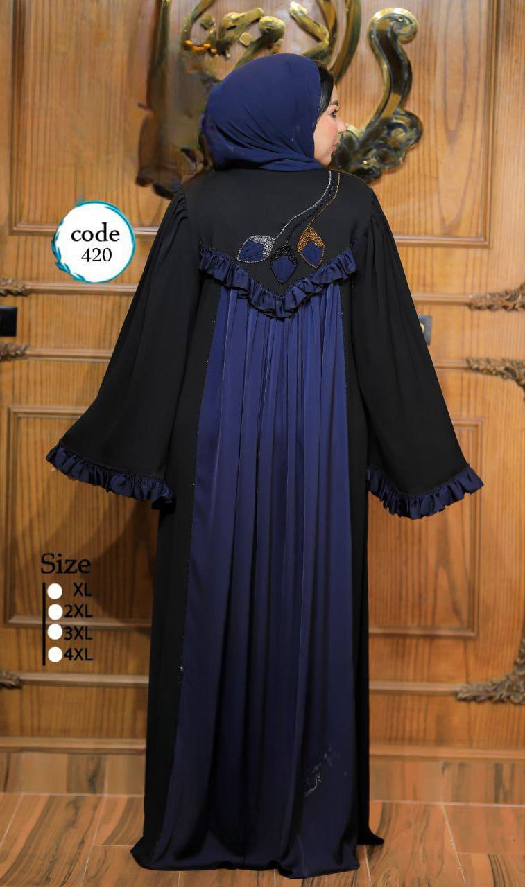 عباية خليجي حرير خروج حريمى كود 4200