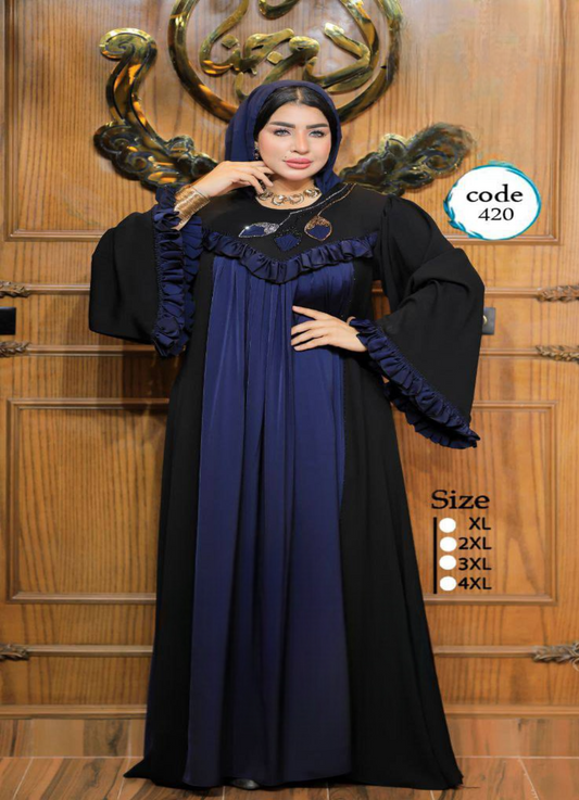 عباية خليجي حرير خروج حريمى كود 4200