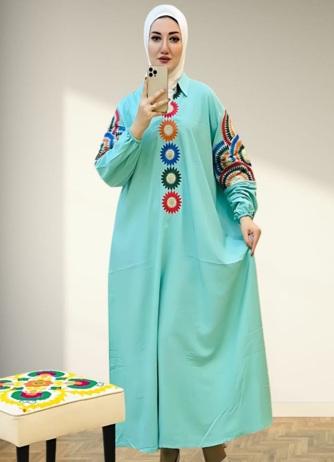 A1051 عبايه استقبال قطن  كود
