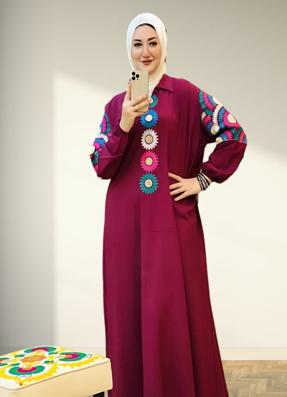 A1051 عبايه استقبال قطن  كود
