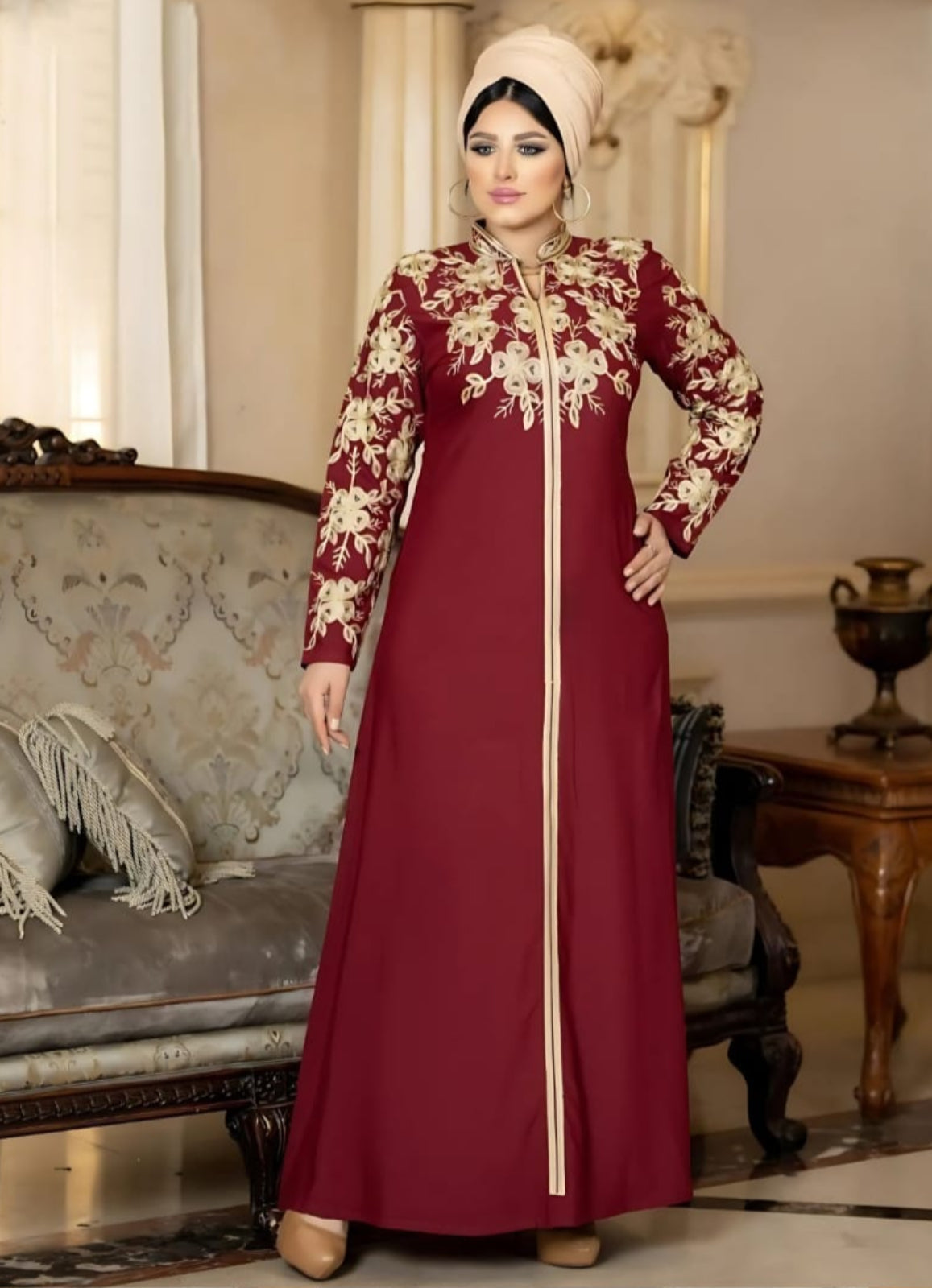 A1052 عبايه استقبال قطن  كود