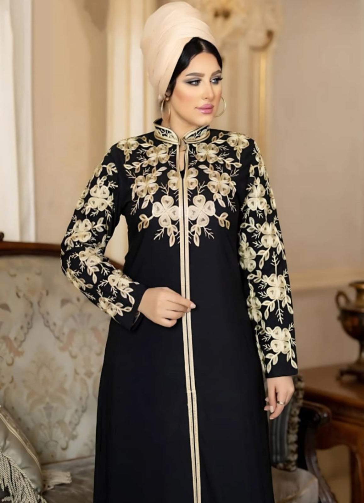 A1052 عبايه استقبال قطن  كود