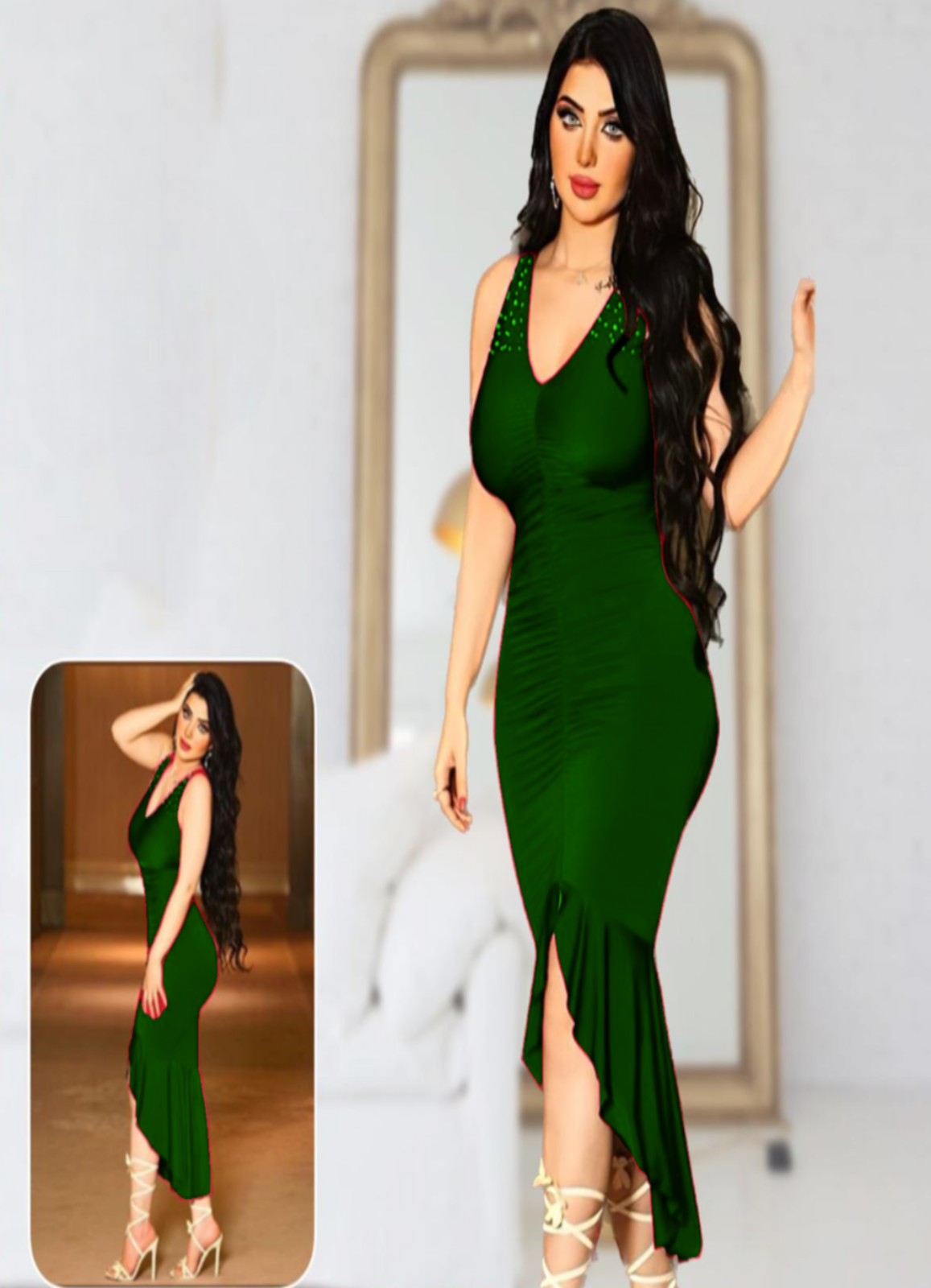 0399 لانجرى شيفون بيج سايز كود