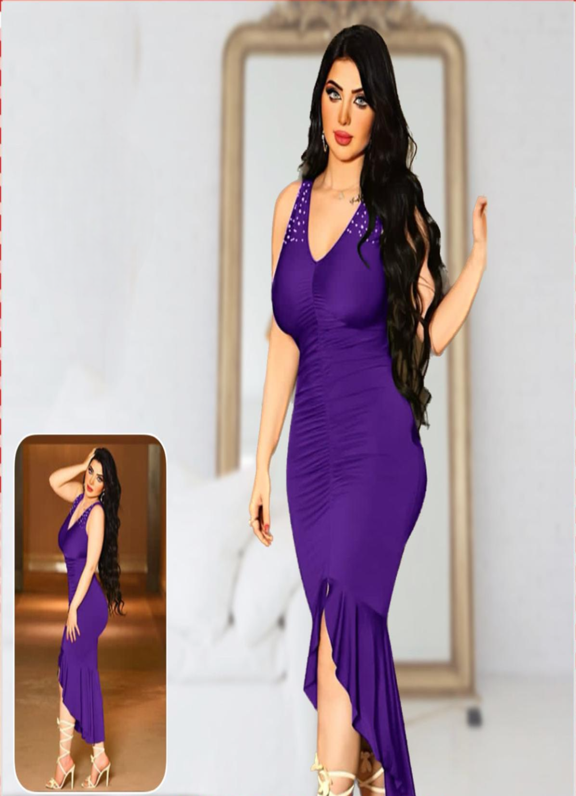 0399 لانجرى شيفون بيج سايز كود