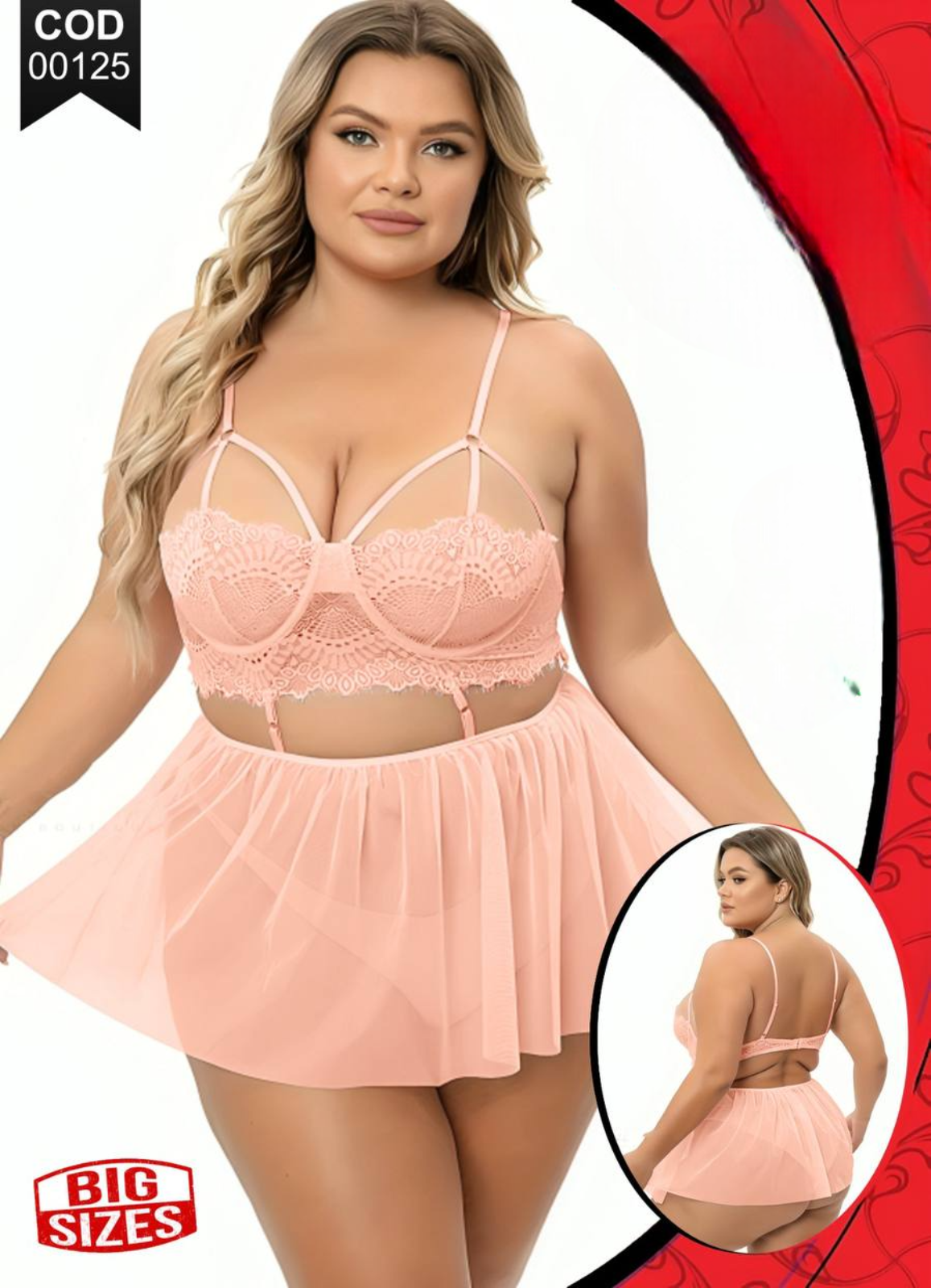 00125 لانجرى شيفون بيج سايز كود