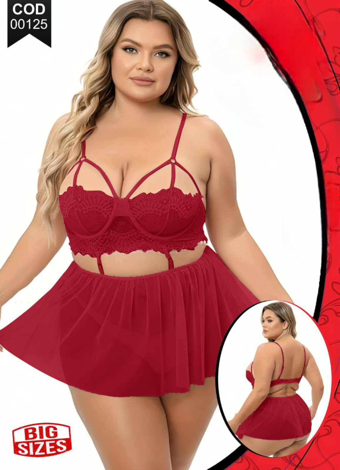 00125 لانجرى شيفون بيج سايز كود