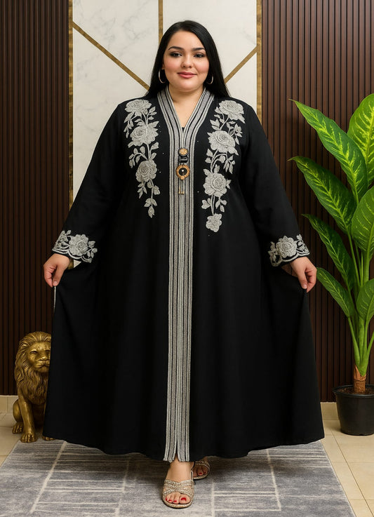 عباية خليجي حرير خروج حريمى كود 5566