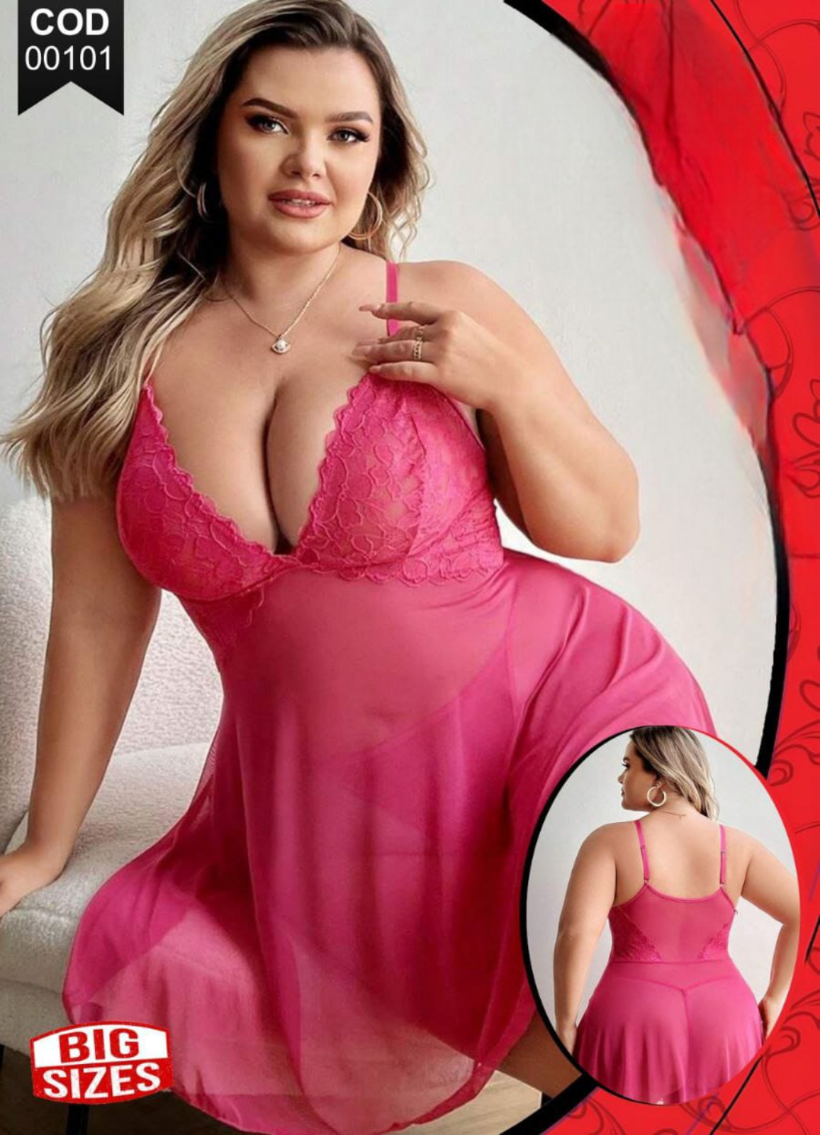 00101 لانجرى شيفون بيج سايز كود