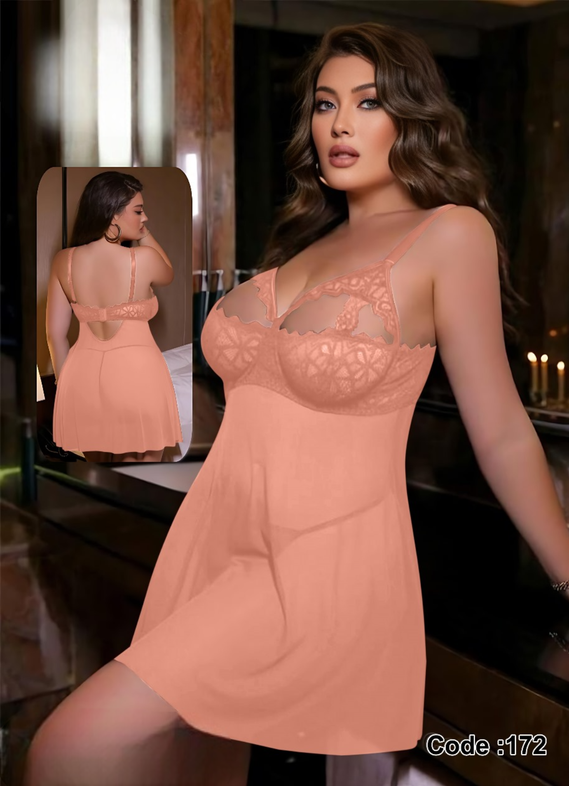 لانجرى شيفون فري سايز كود 172