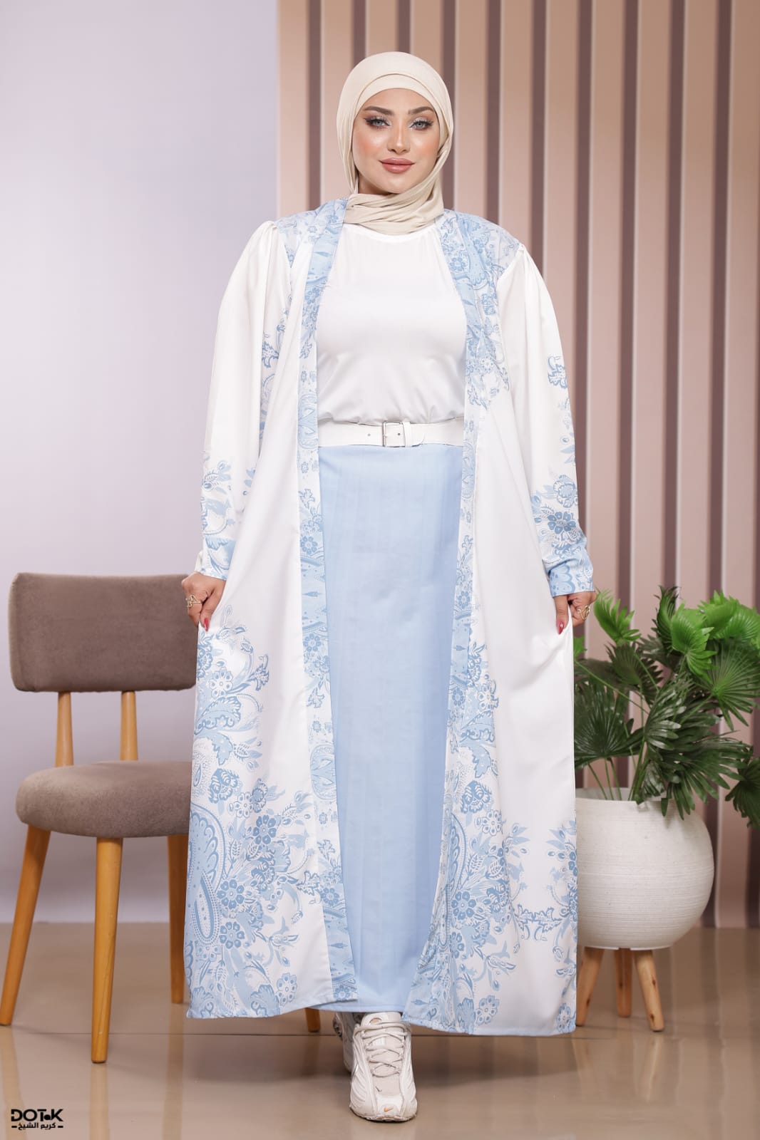 A3045 طقم خروج محجبات 4 قطعة حريمى كود