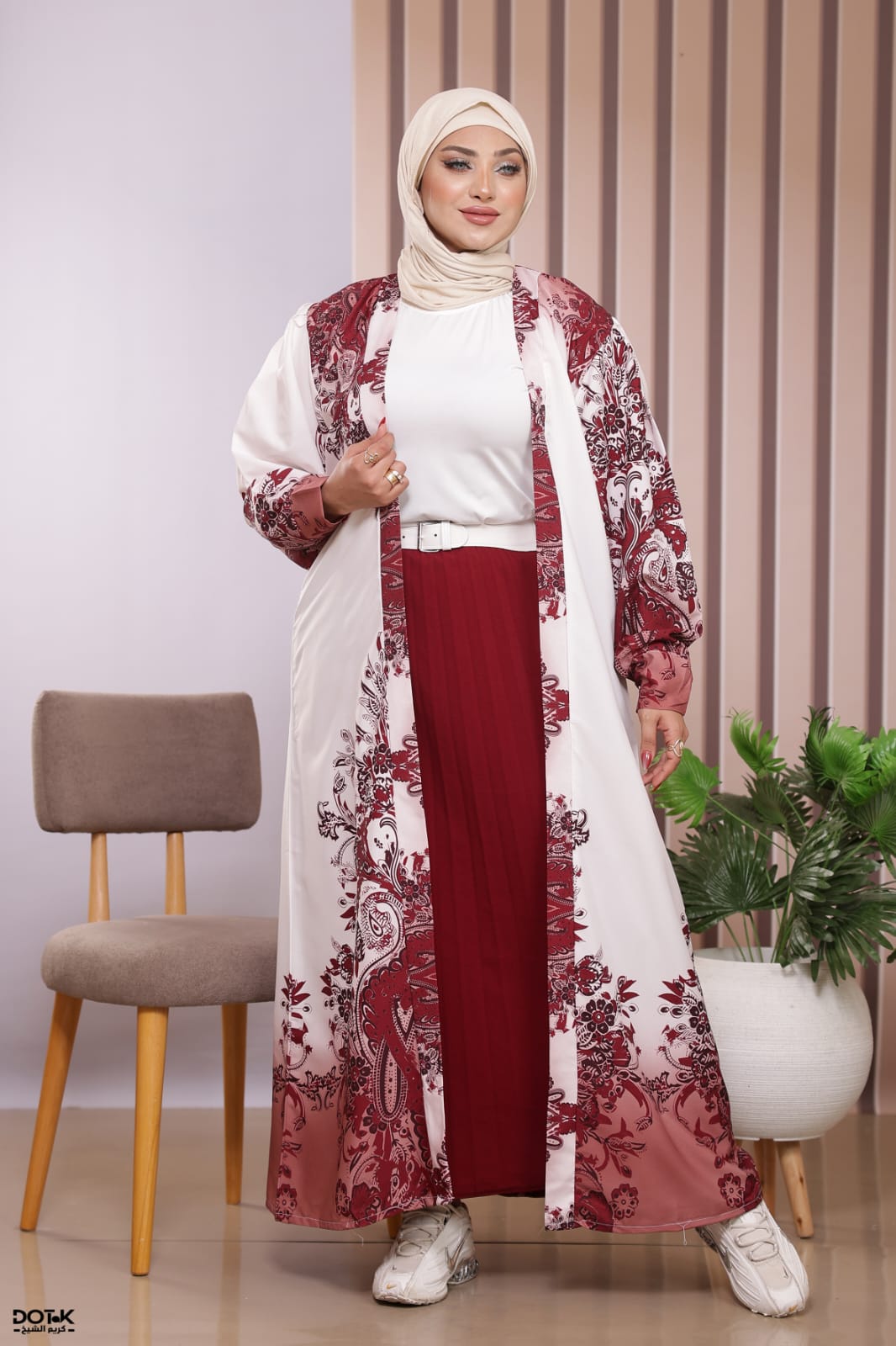A3045 طقم خروج محجبات 4 قطعة حريمى كود