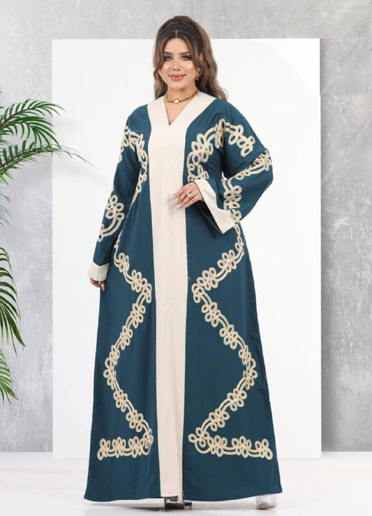 لون بترولي A102  عبايه منزلي كود