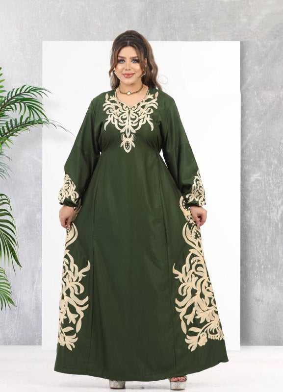 Green color A103 home abaya code