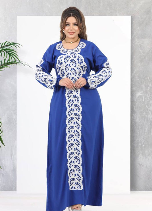 لون ازرق A105  عبايه منزلي كود