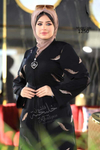 عباية خليجي سوداء  حرير خروج حريمى كود 1250