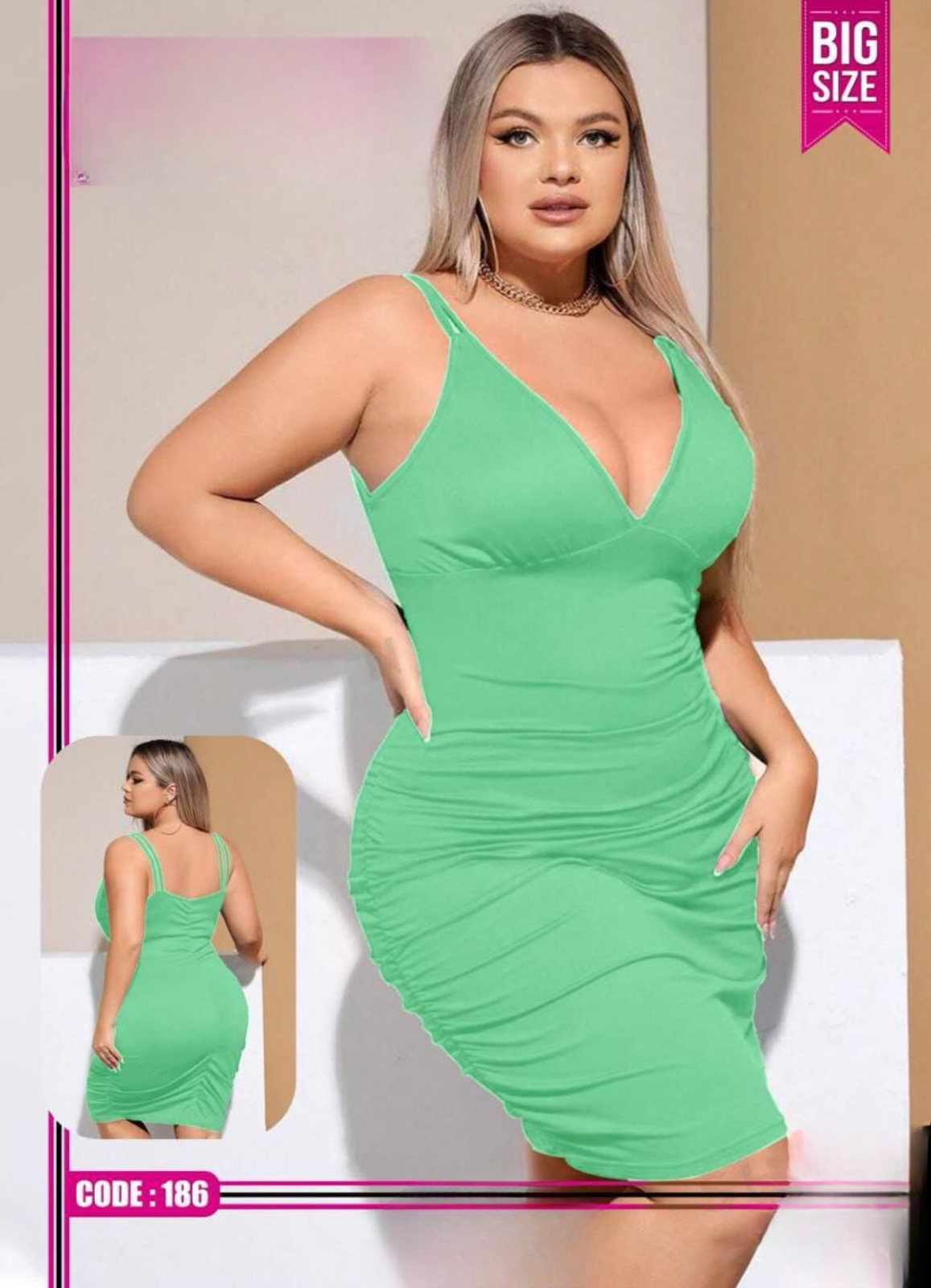 186 لانجرى شيفون بيج  سايز كود