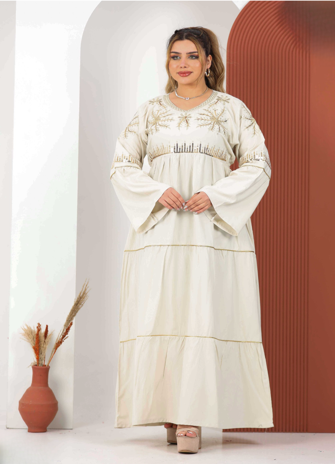 A1024 عبايه استقبال قطن  كود