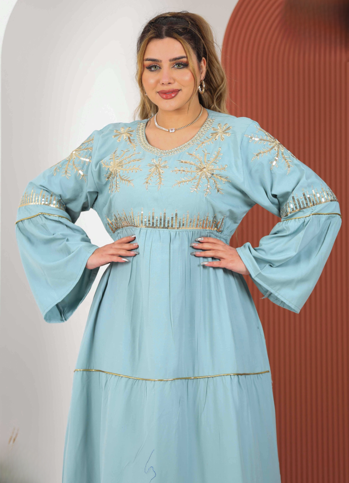 A1024 عبايه استقبال قطن  كود