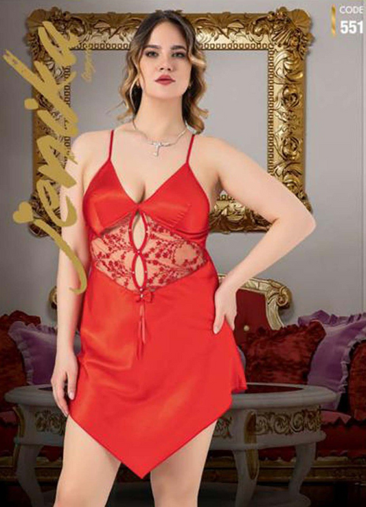 551 لانجيري تركي قصير ساتان من لبسي