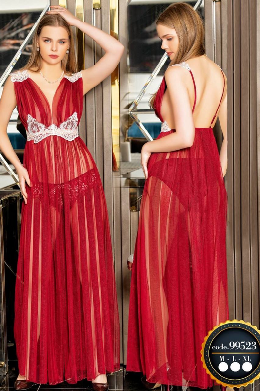 5966 Turkish Lingerie Satin Short Robe From My Wear