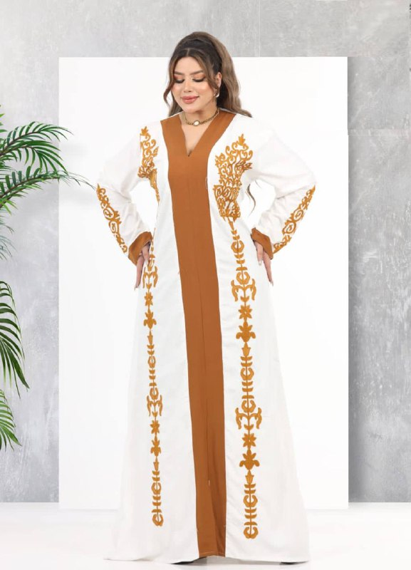 لون ابيض A100  عبايه منزلي كود