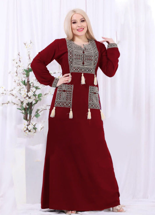 عباية بيتي شتوي قطيفة 6046