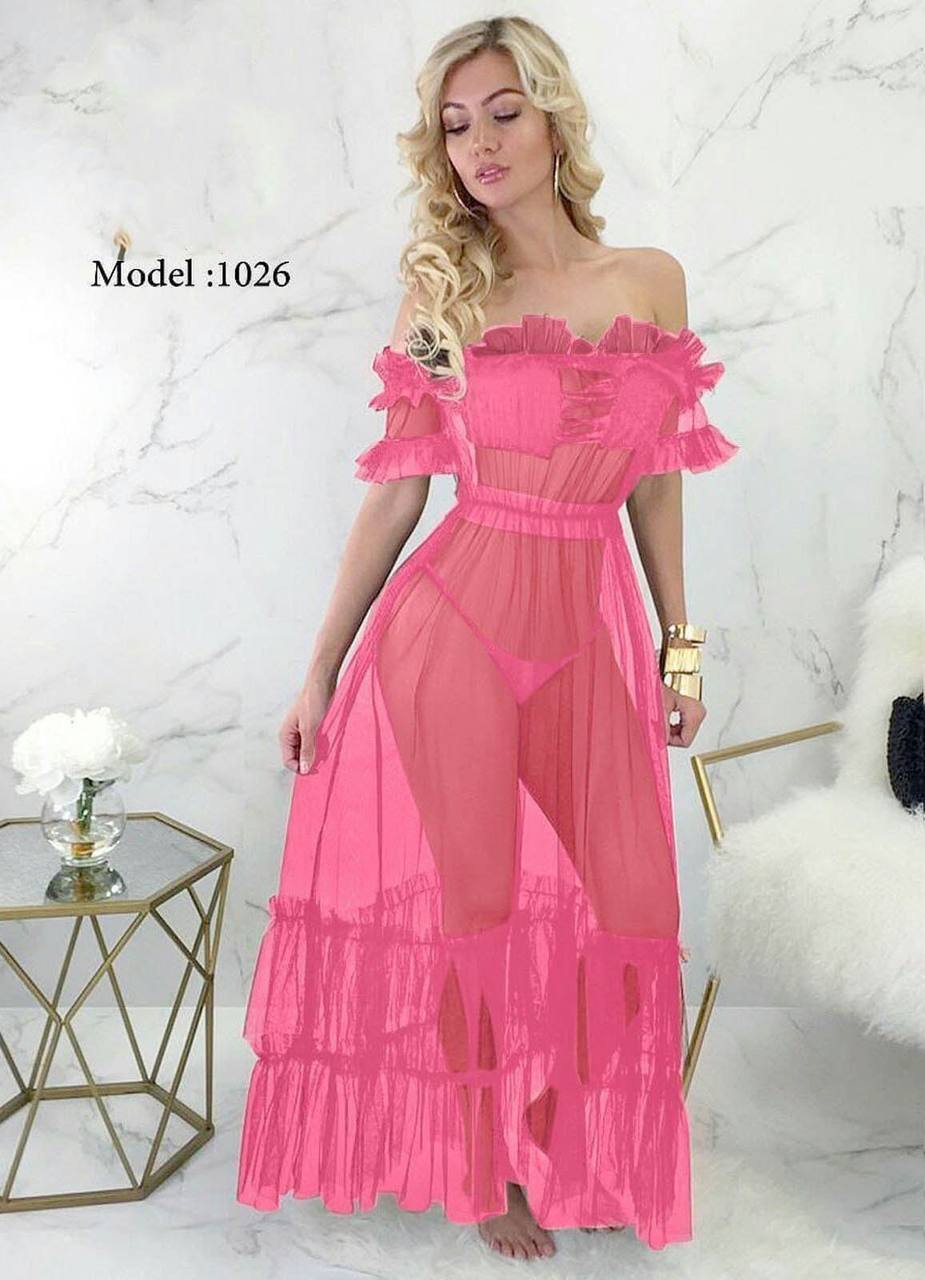 لانجرى شيفون فري سايز كود 1036