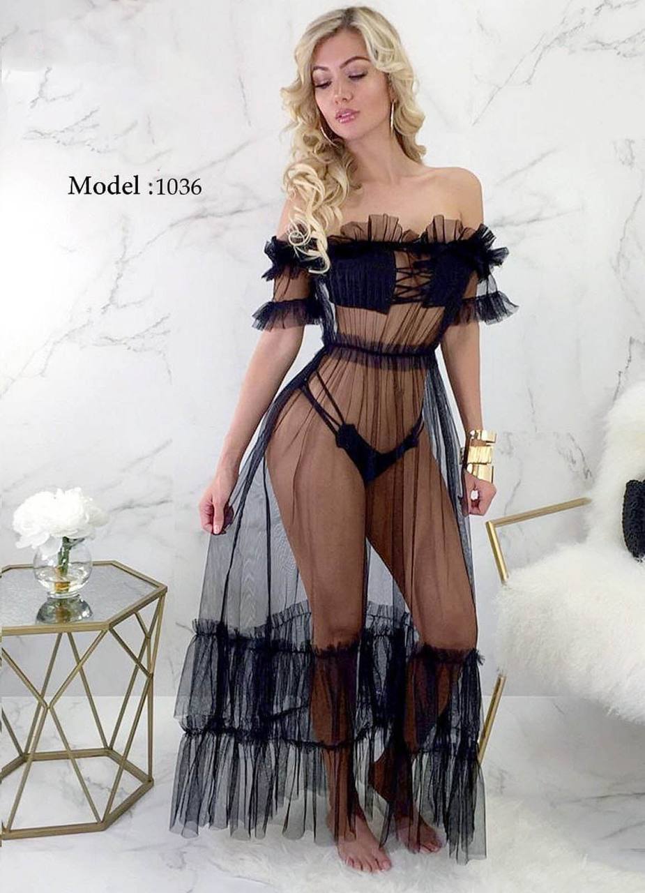 لانجرى شيفون فري سايز كود 1036