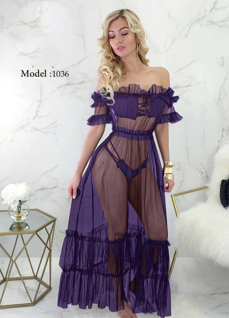 لانجرى شيفون فري سايز كود 1036