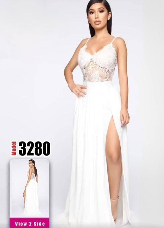 لانجرى شيفون طويل فري سايز كود  3280