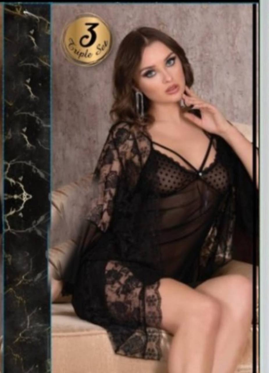 8077 لانجرى تركى شيفون فري سايز