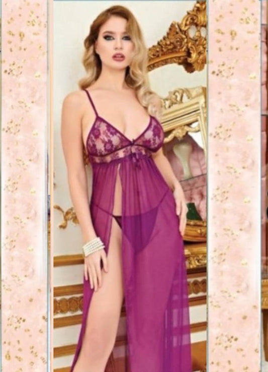 4729 لانجرى تركى شيفون فري سايز من لبسي