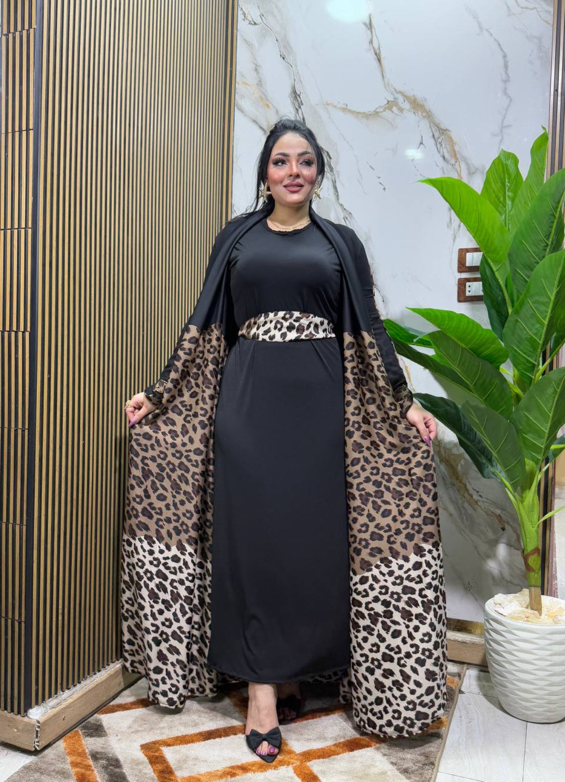 عبايه شيفون تيجر استر تلبس فيزرنً كود 1151