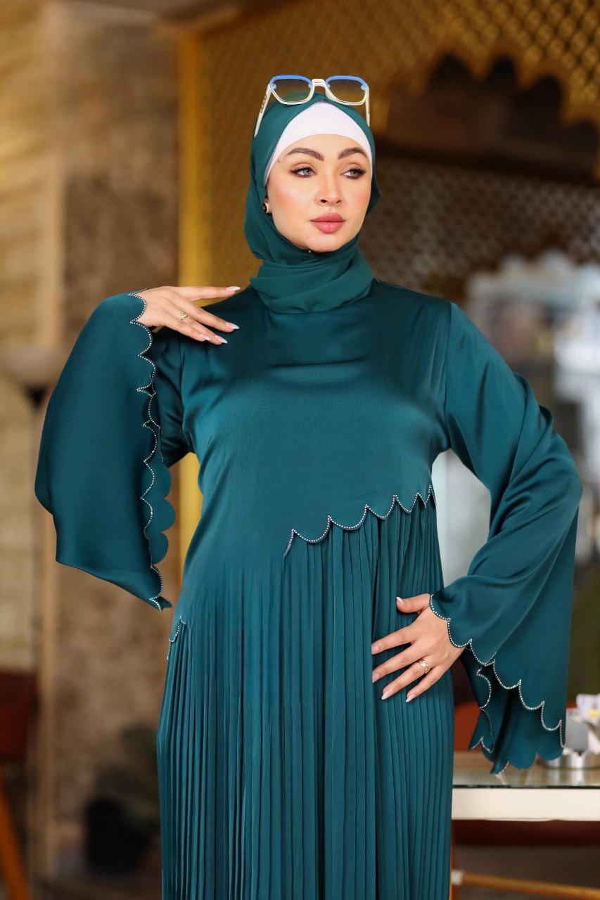 عبايه حرير توتك  استرس  حريمى كود 1225