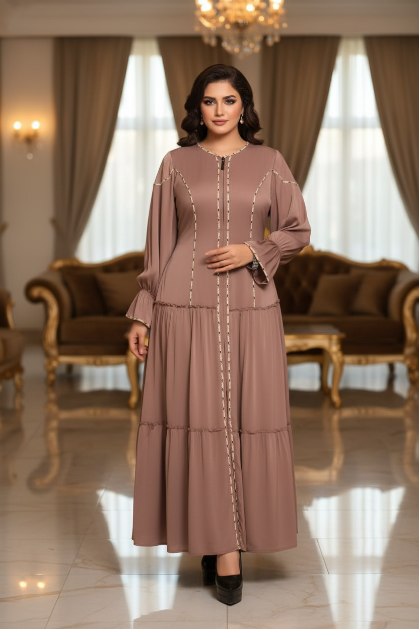 عباية خليجي حرير خروج حريمى كود 1080