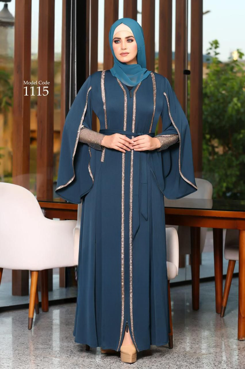 عبايه كريشه كام شبك سلكون  حريمى كود 1115