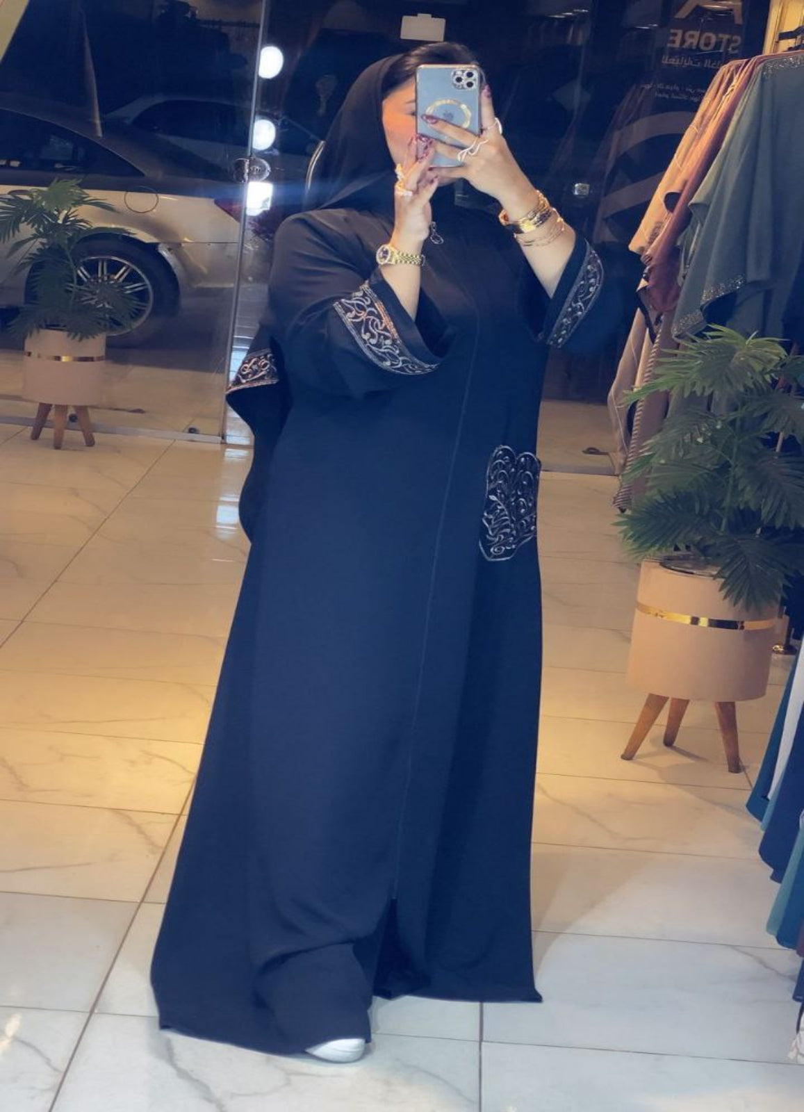 عبايه تطريز اسلامي  كود 9090