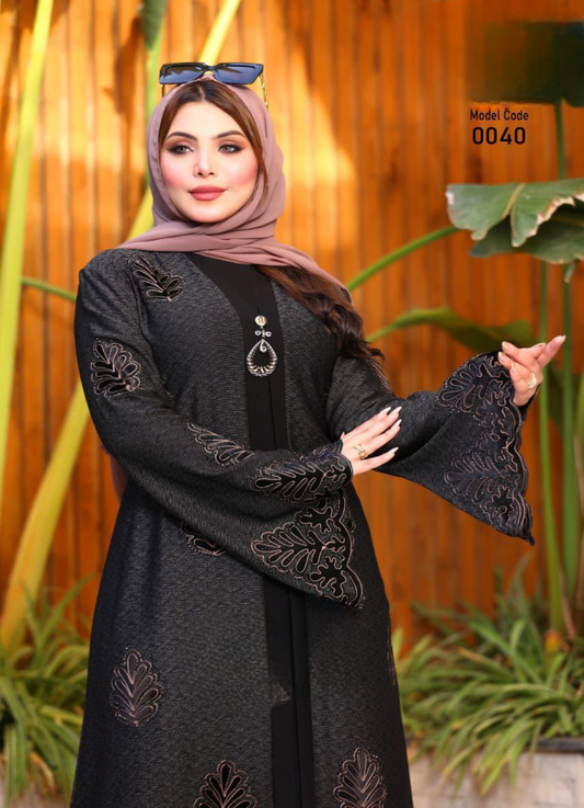 عباية خليجي حرير خروج حريمى كود 0040