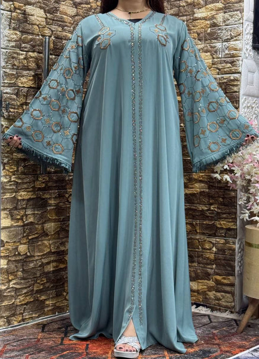 عباية خليجي حرير خروج حريمى كود 999