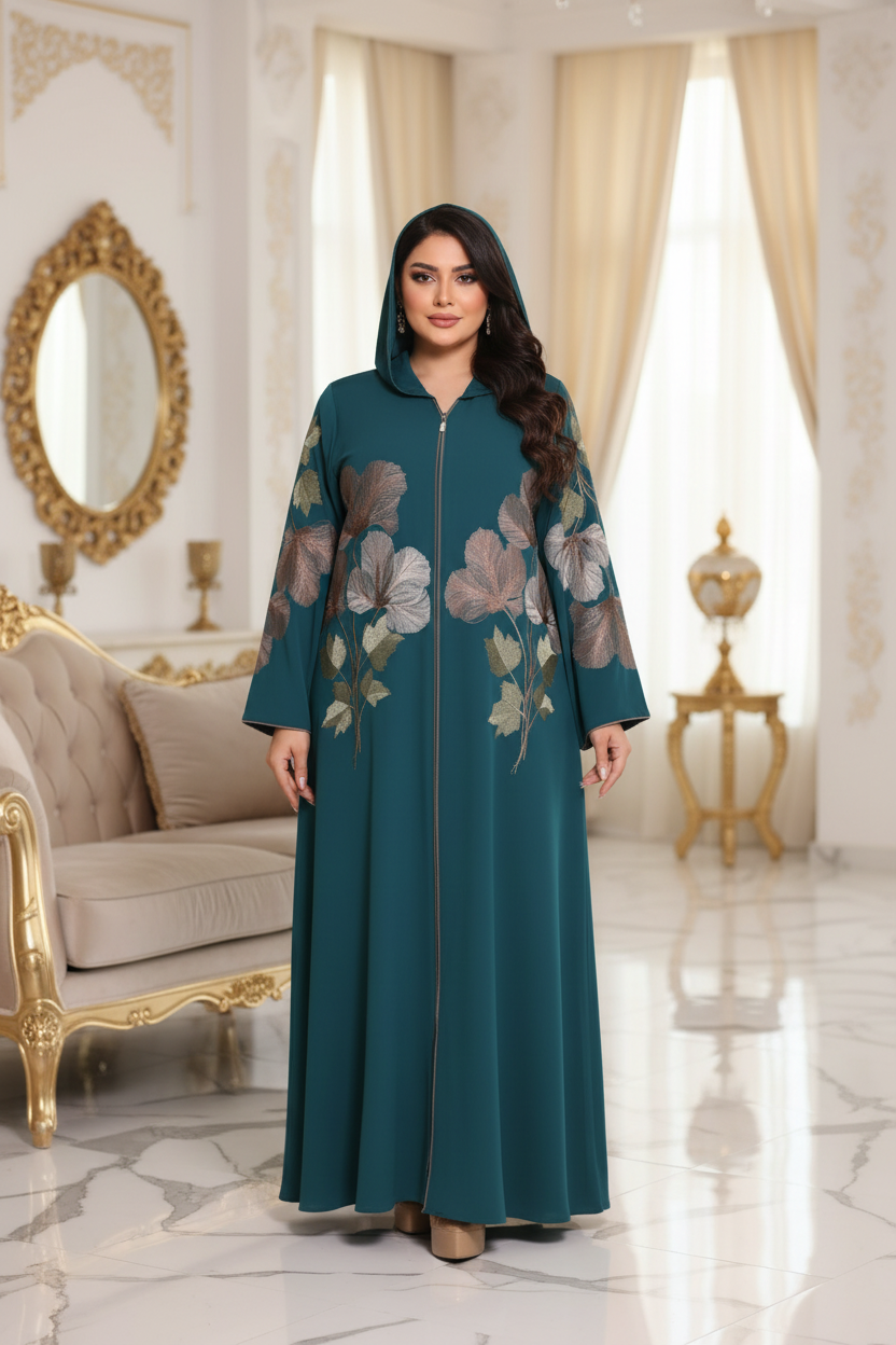 عباية خليجي حرير خروج حريمى كود 002