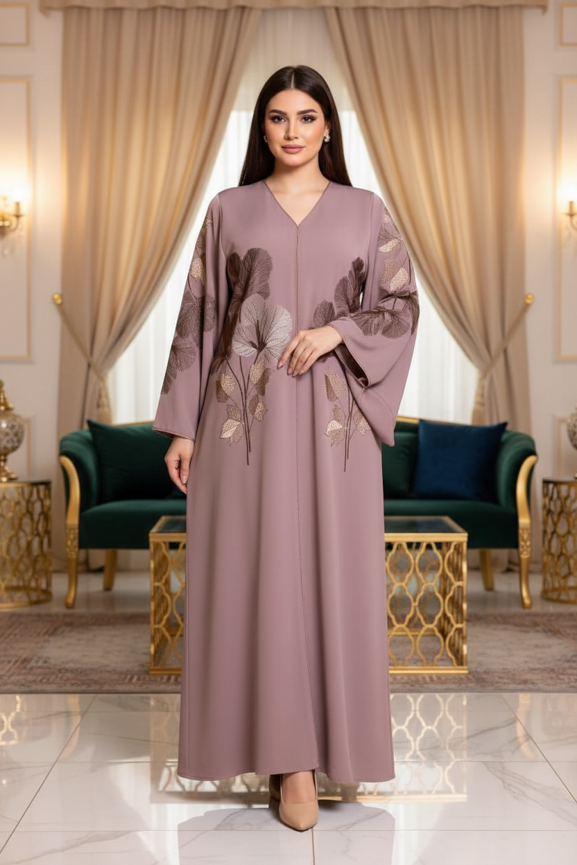 عباية خليجي حرير خروج حريمى كود 002