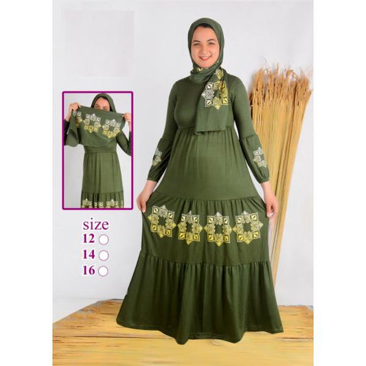 فستان محجبات 045 اخضر