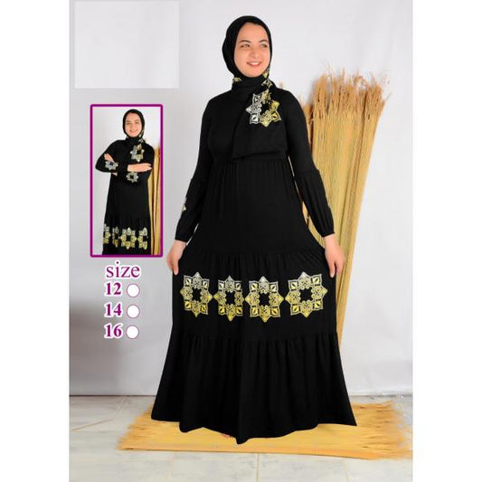 فستان محجبات 045 اسود