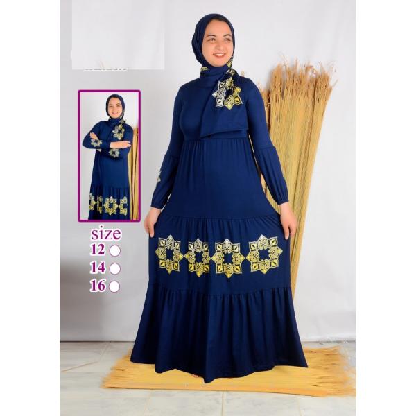 فستان محجبات 045 كحلي