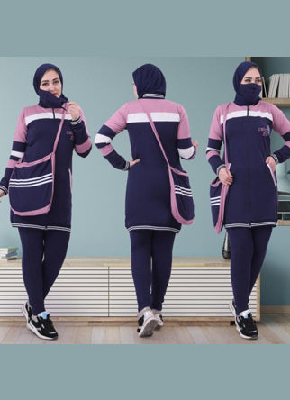 طقم محجبات كود 912 بينك