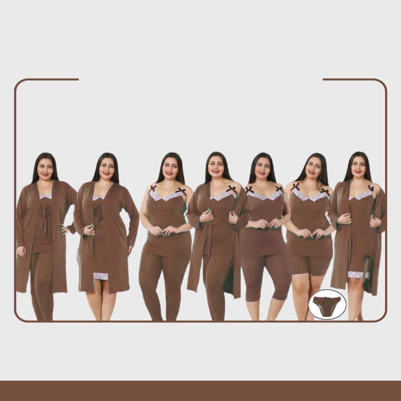 بيجامة 7 قطع نسائي صيفي 2461