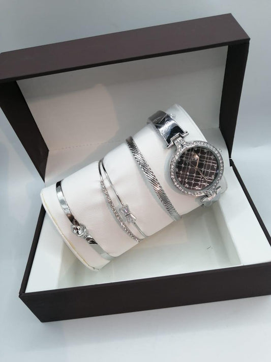 مقاومة للماء بضمان سنه R5062طقم ساعة حريمي