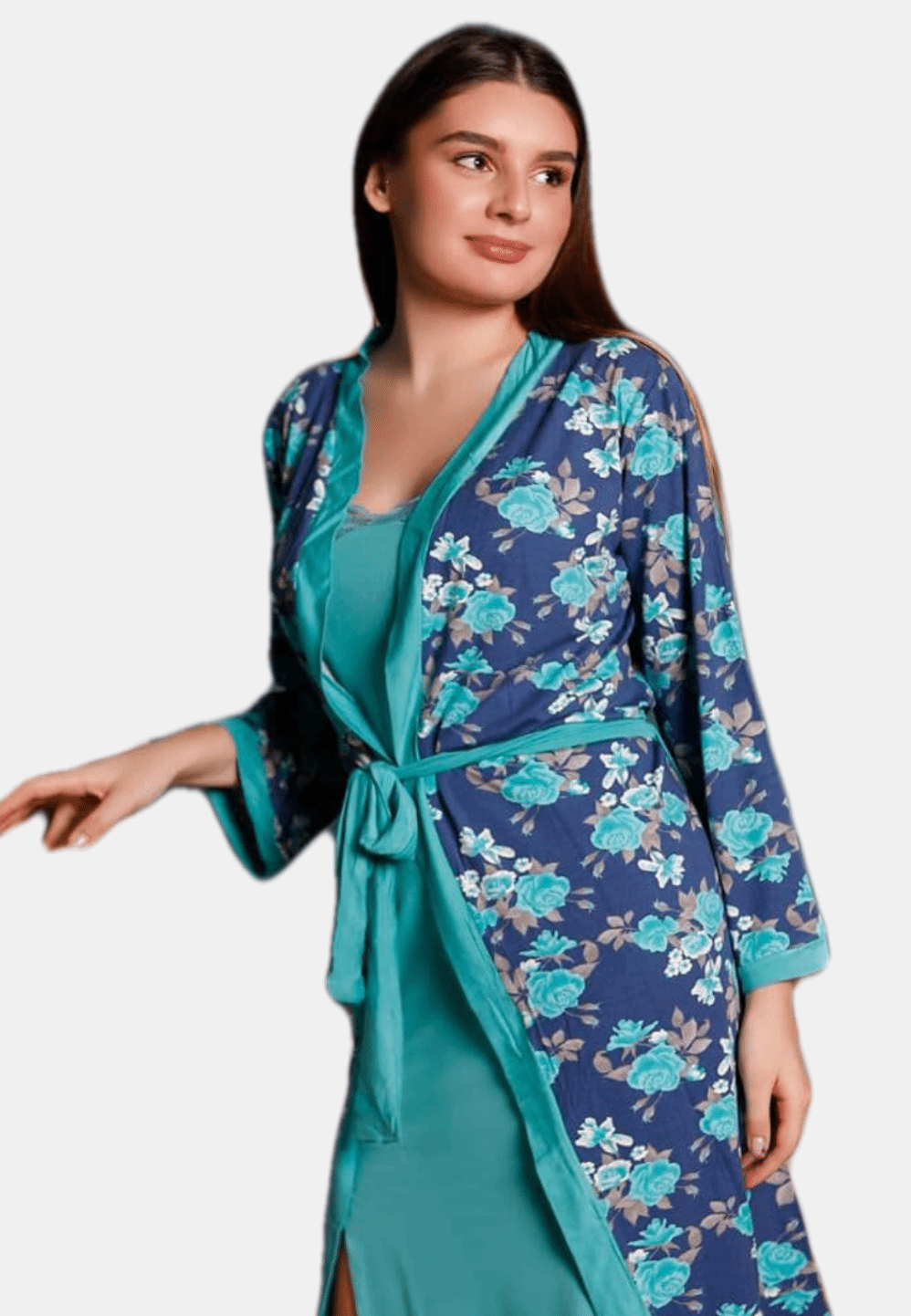 فستان+ روب منزلى كود 7013