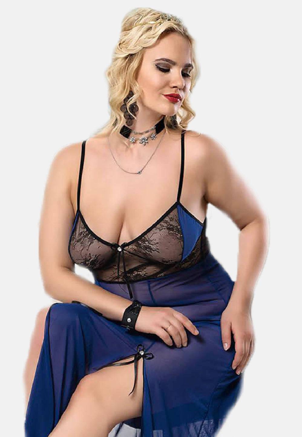 لانجري ليلي بيانكا قصير ازرق 6014