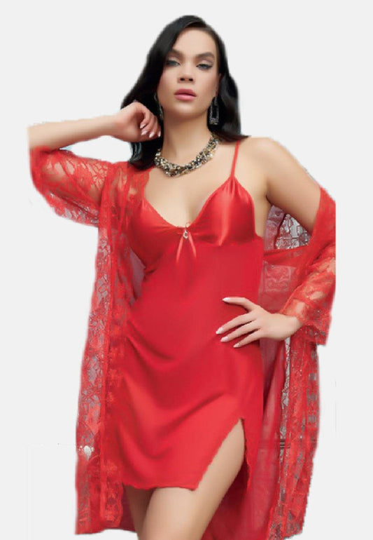 لانجيري 2 قطعة ستان 8033